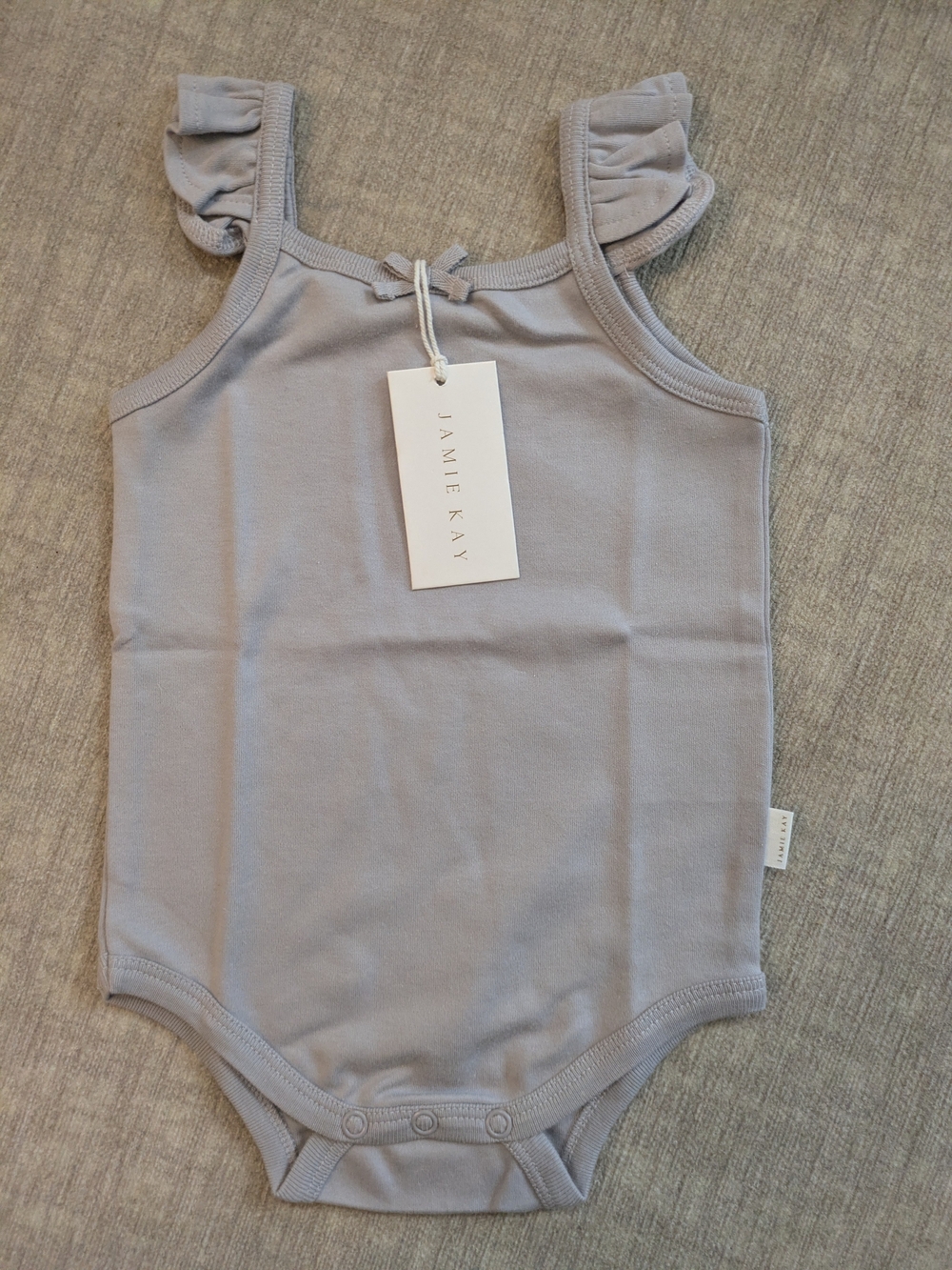 Jamie Kay Girls' Moon (Soft Purple) Ruffle Strap One-Piece Bodysuit